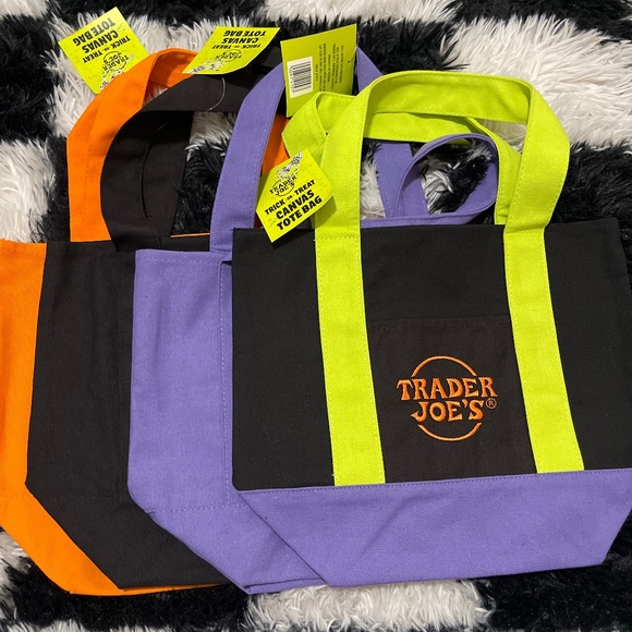 Trader Joe’s mini canvas bags (4) NEW - Picture 1 of 1